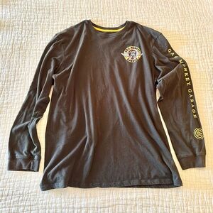 Gas Monkey Garage Y2K Vintage Brown Long Sleeve Graphic Biker Tee Shirt XXL